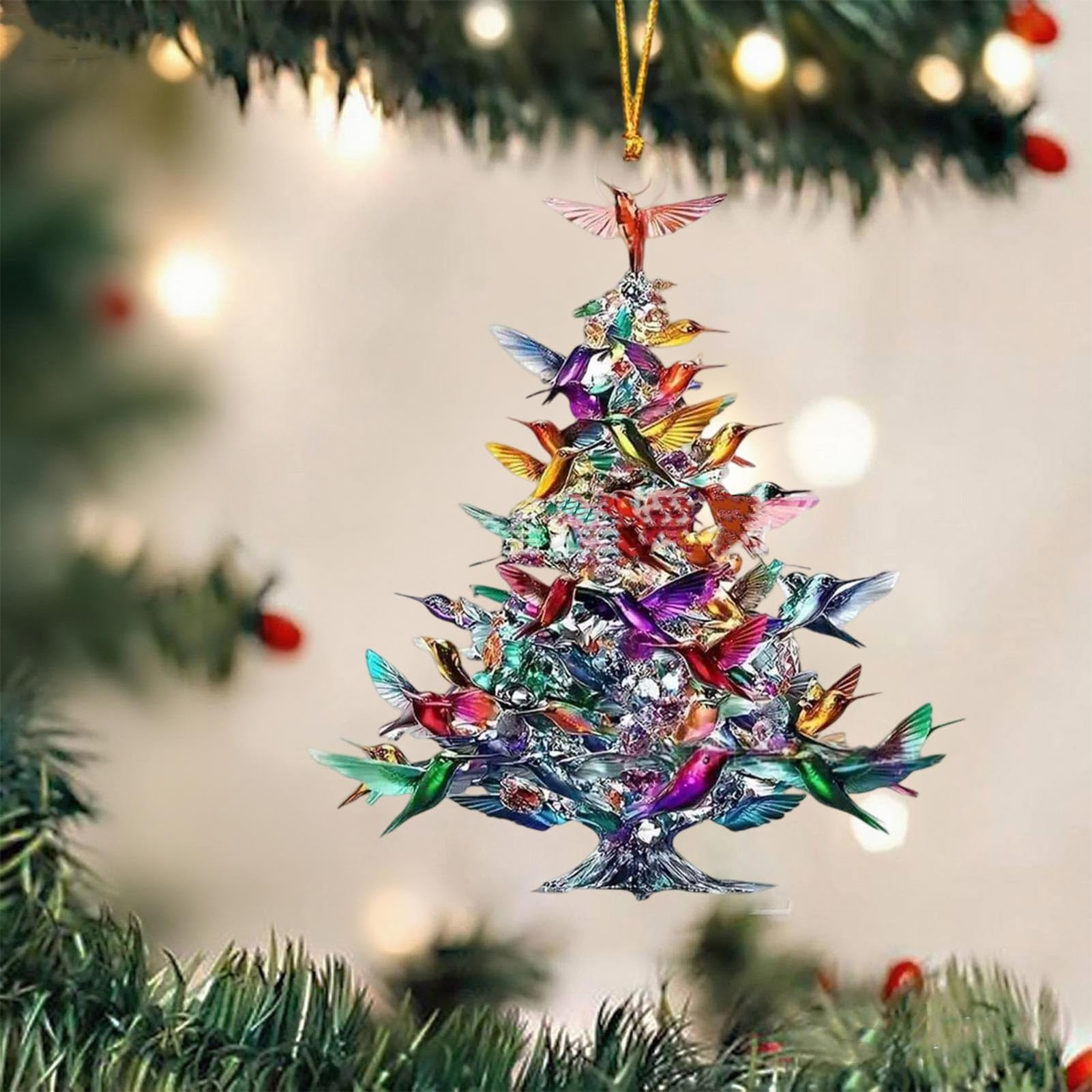 Interior Design Xmas - 8 cm 2D acryl vogelornamenten voor