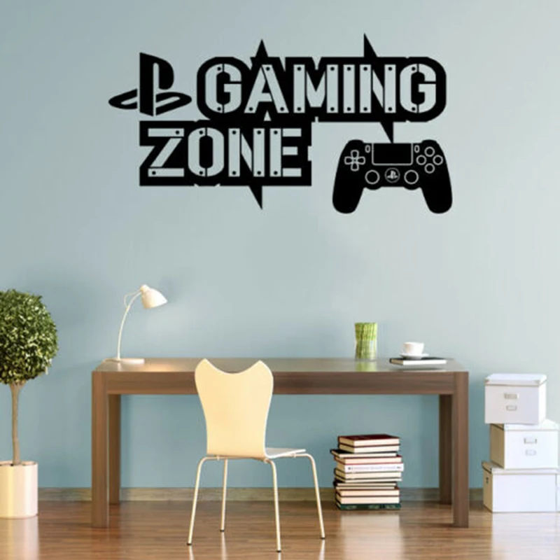 Interior Design Magazine - Ps4 gaming zone muurstickers spelen controller