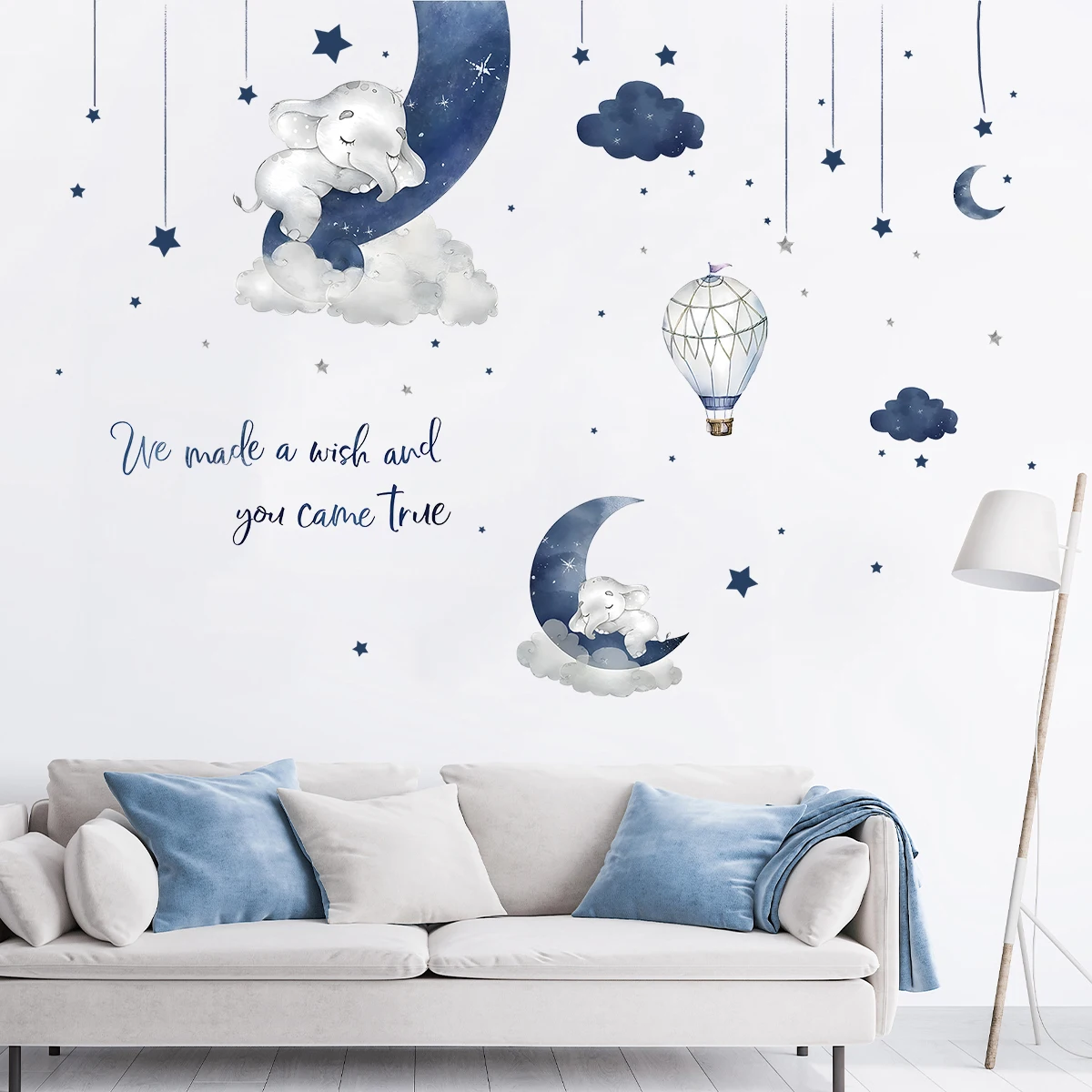 Interior Design Magazine - 1Pc Cartoon Dier Olifant Muursticker Kinderkamer