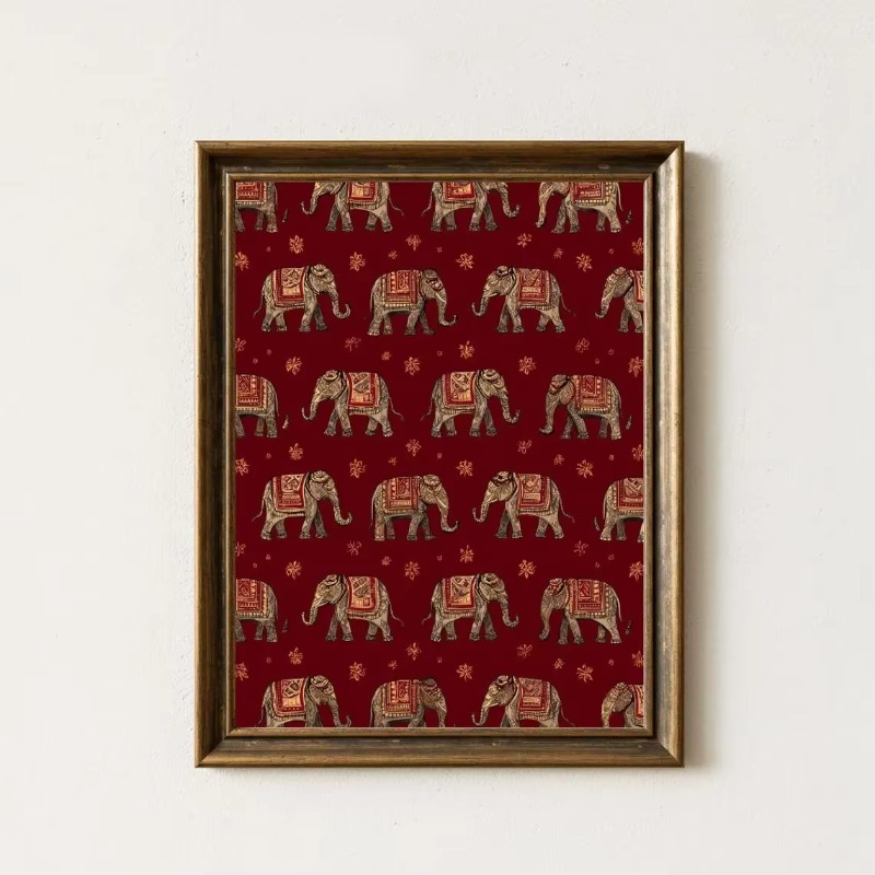 Indische Olifant Patroonprint, - Interior Designer recensie en prijs