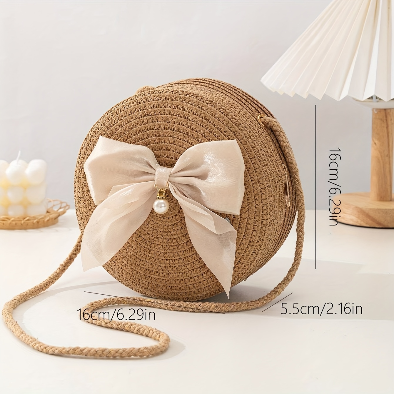 Elegante ronde stro crossbody  - Interior Design Style recensie en prijs