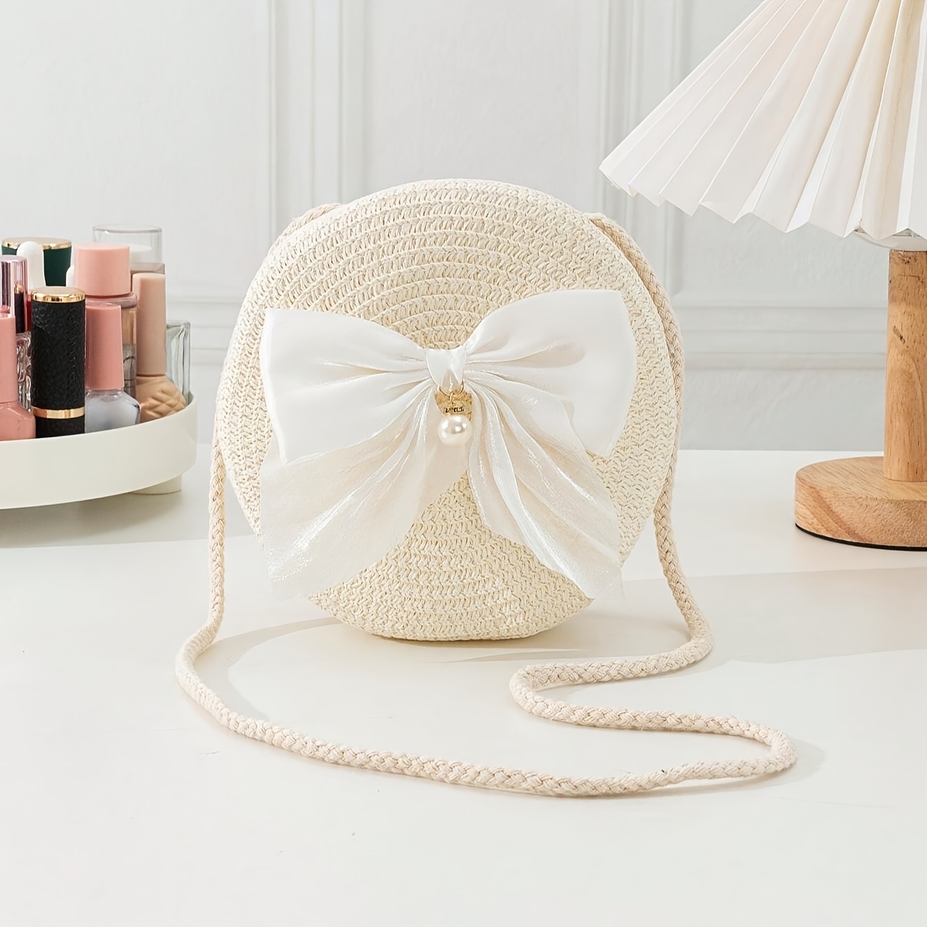 Elegante ronde stro crossbody  - Interior Design Style recensie en prijs
