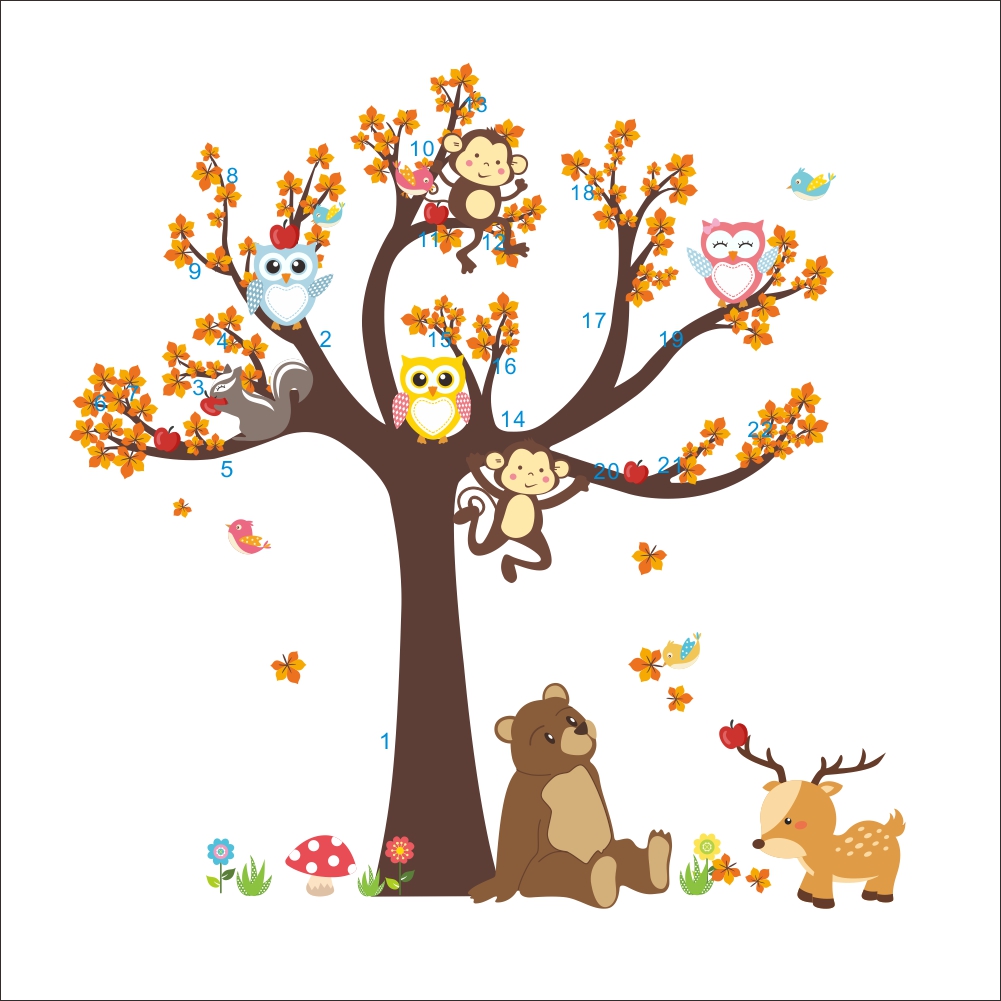 Uil Aap Dieren Boom Cartoon Vi - Interior Design Magazine recensie en prijs