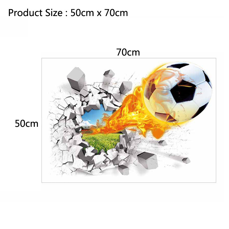 3D Voetbal Gebroken Muursticke - Interior Design Magazine recensie en prijs