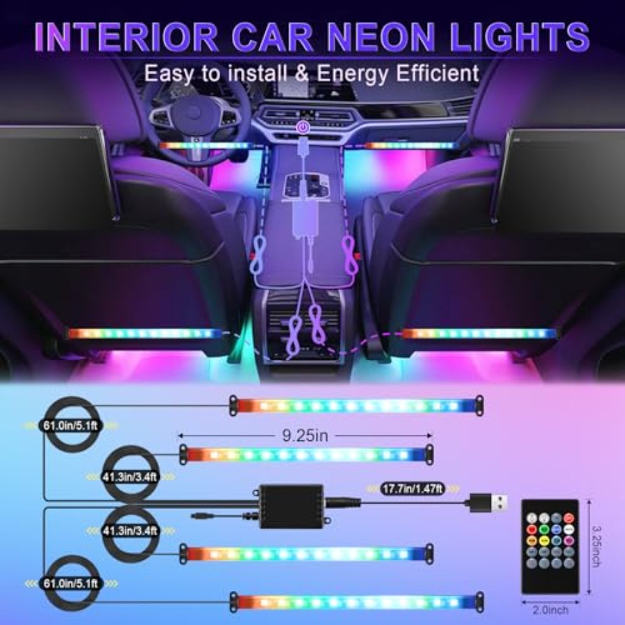 Auto-interieur LED-verlichting - Interior Design Apps recensie en prijs