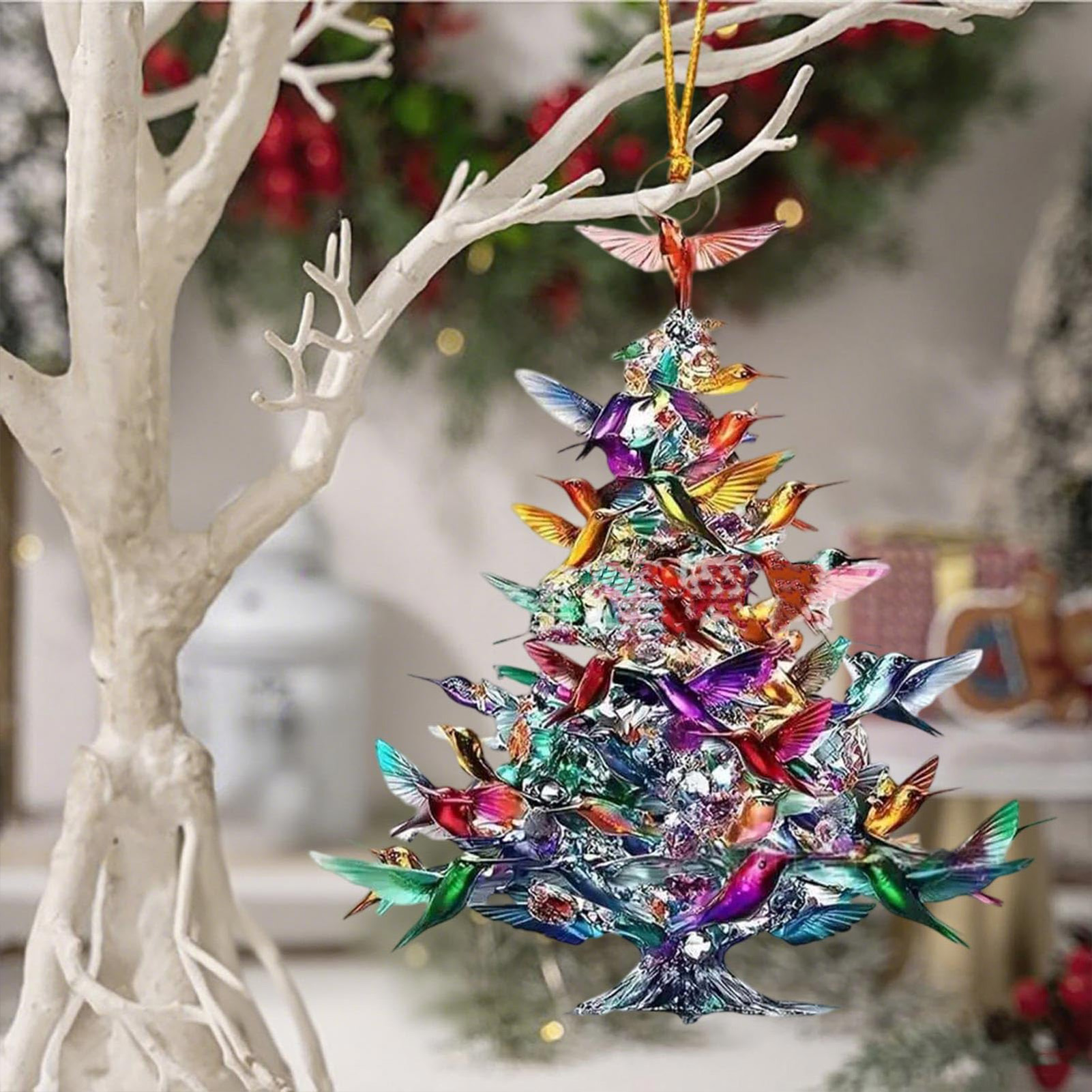 8 cm 2D acryl vogelornamenten  - Interior Design Xmas recensie en prijs