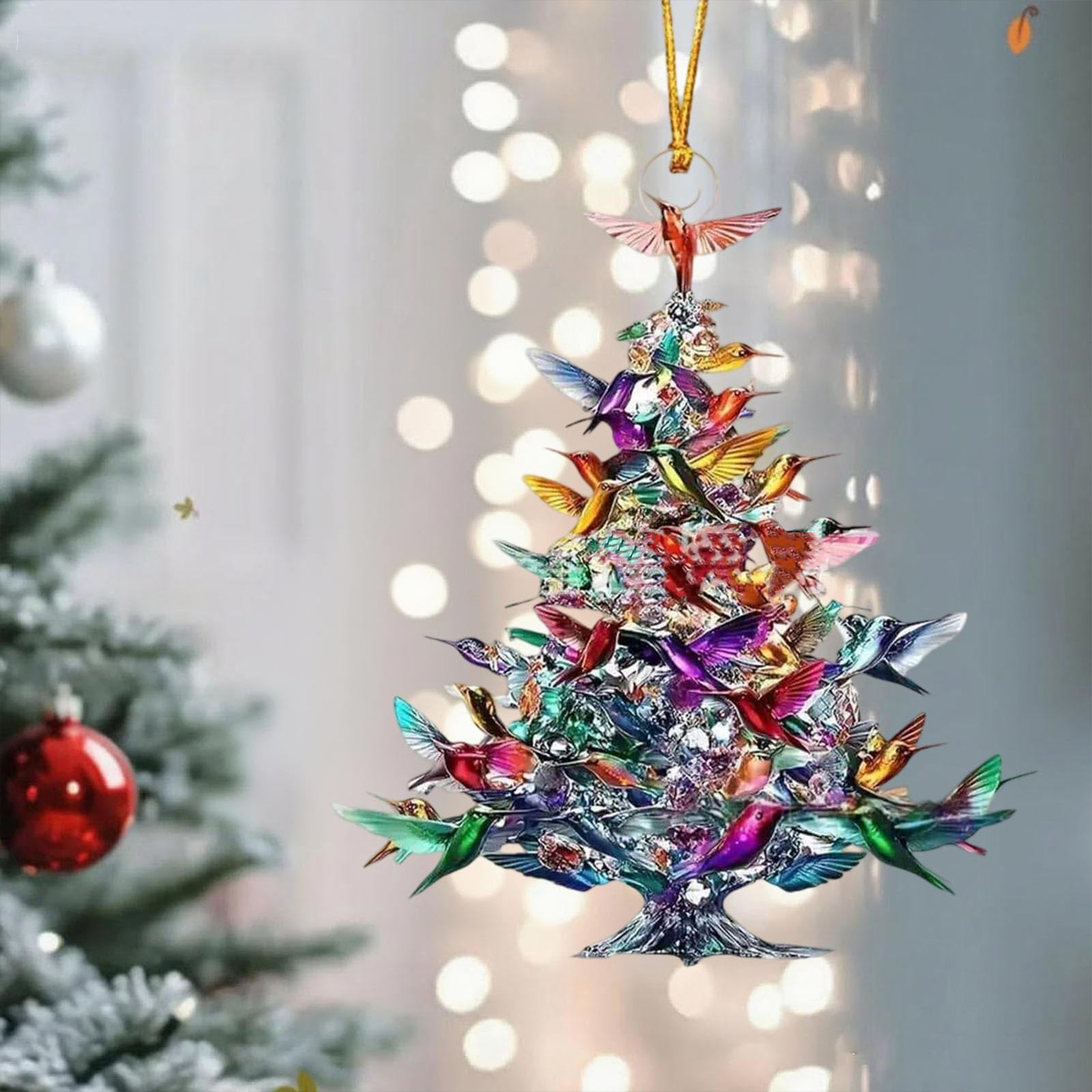 8 cm 2D acryl vogelornamenten  - Interior Design Xmas recensie en prijs